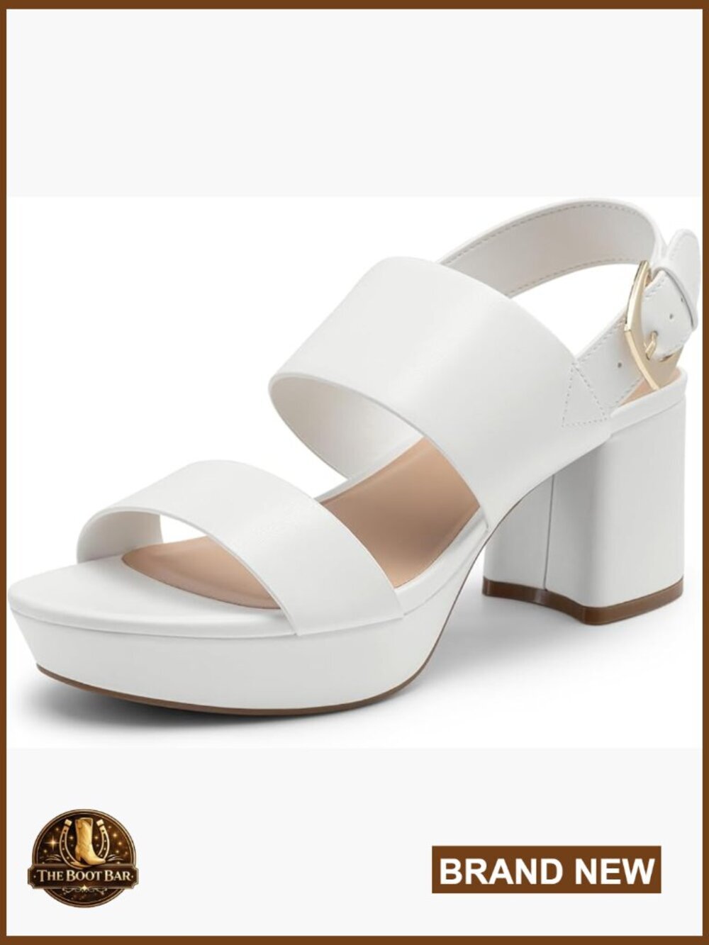 Women's Chunky Heel Sandals Platform Block Heel Adjustable Buckle
